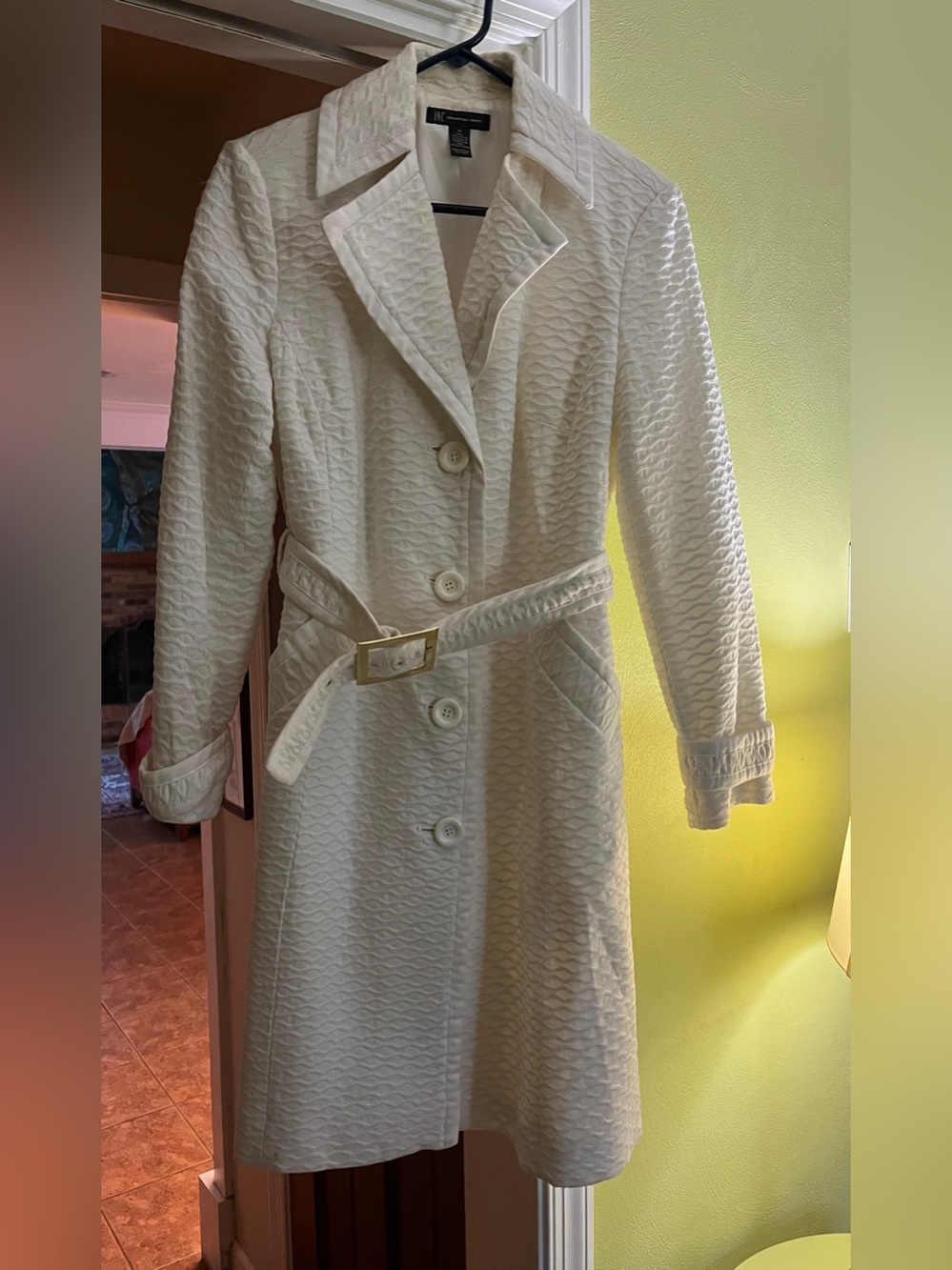 INC white Retro Vibe coat